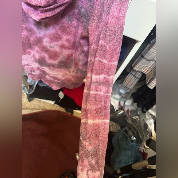 PINK beach cover up sweater - Picture 2 of 5